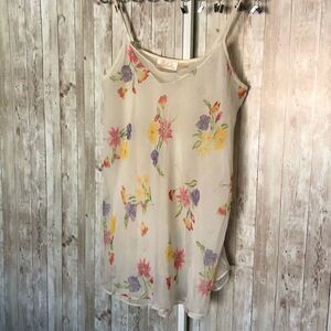 Delicates Sheer Floral Babydoll Top